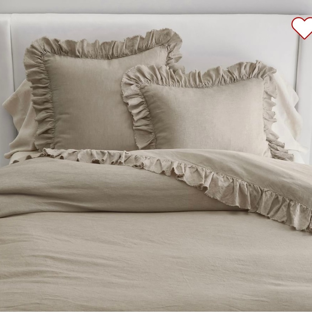 Pottery Barn Ruffle Euro Shams (2)